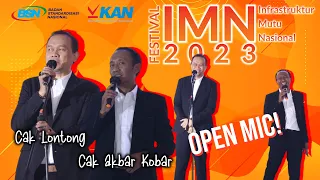 Cak Lontong dan Cak Akbar Kobar Open Mic di FIMN 2023