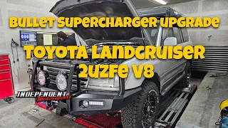 Toyota 100 Series LandCruiser 2UZ-FE V8 bullet supercharger upgrade