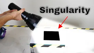 100,000 Lumen Flashlight vs Singularity V3 (The Brightest Flashlight vs The Blackest Material)