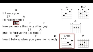 No Reply - Guitar Chords + Lyrics (Letra y acordes para guitarra)