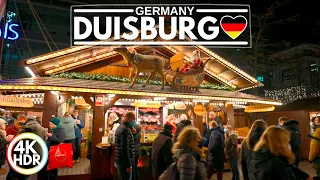 🇩🇪 Duisburg in Germany, Beautiful Christmas Market Tour in 4K-HDR