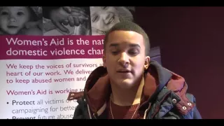 2012 X Factor star Jahmene Douglas campaigns for Women's Aid.