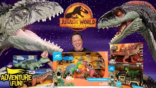 Jurassic World Dominion Dinosaur Giganotosaurus vs Therizinosaurus Dino Toy Review AdventureFun!