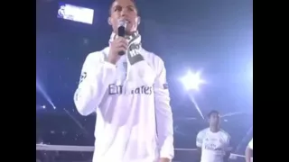 Cristiano Ronaldo celebrating La Undecima Asi Asi Asi  Gana El Madrid