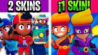 📉 LOS 16 BRAWLERS CON MENOS SKINS DE TODO BRAWL STARS (2022)