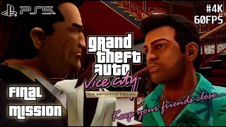 GTA Vice City : Definitive Edition Ending in PS5 4K 60FPS | Final Mission | Keep your friends close