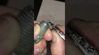 Spark Plug Gapping With Wire Type Gapping Tool. Please SUBSCRIBE