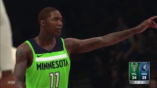 Прохождения NBA 2K18,54 серия Minnesota Timberwolves против команды Milwaukee Bucks