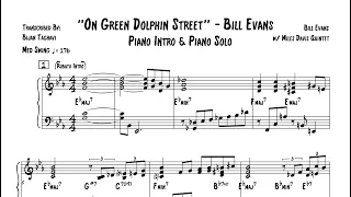 Bill Evans - Transcription - On Green Dolphin Street Intro & Solo (Kind of Blue Version)