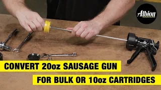 How to Convert a B12S20 Sausage Gun to Dispense Bulk or 10oz cartridges | Albion Engineering