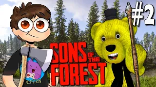 СТРОИМ НАШ ПЕРВЫЙ ДОМ! НАШЛИ АКВАЛАНГ И ПИСТОЛЕТ! 🌲 Sons Of The Forest ► Прохождение #2