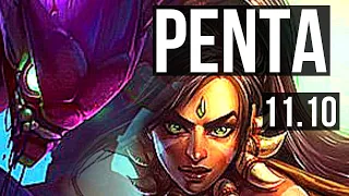 KHA'ZIX vs NIDALEE (JUNGLE) | Penta, 13/1/6, 2.3M mastery, 400+ games, Godlike | KR Diamond | v11.10