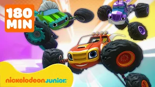 Blaze et les Monster Machines | Marathon de course de 3 heures avec Blaze ! | Nickelodeon Jr. France