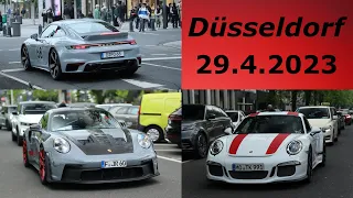 Carspotting Highlights Düsseldorf 29.4.2023(992 Sport Classic, [992] GT3RS, 911R, Aventador, 458...)
