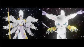 Angemon and Tailmon evolution line Digimon Adventure 02 version