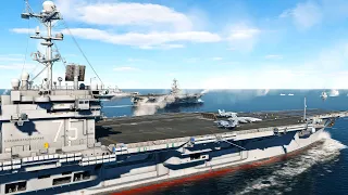 US Navy fleet vs Russian Navy fleet - DCS WORLD