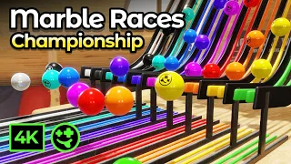 Great Marble Relay Race Championship - 5 Marble Races! #animation #blender #marbles #marblerun