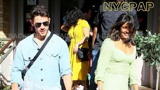 Priyanka and Nick Jonas head to sarabeth's for lunch with Priyanka's family in Tribeca