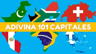 Adivina 101 capitales 🌎📚 | ¿Conoces las capitales del mundo? 😎 | Test de geografía
