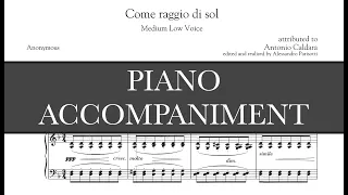 Come raggio di sol (Antonio Caldara) - Piano Accompaniment in D Minor