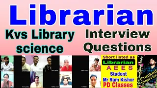 Librarian Interview l kvs librarian interview questions and answers | Library science interview