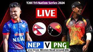 NEPAL VS Papua New Guinea T20I TRI- NATION  SERIES 2024 LIVE   || TRI-NATION SERIES 2024 NEP VS PNG