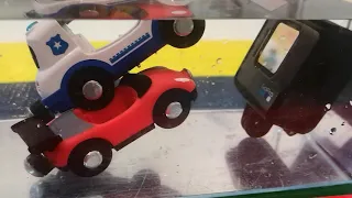 Toy Cars Slide Dlan, play Sliding, Cars Jump into Water, car video for children