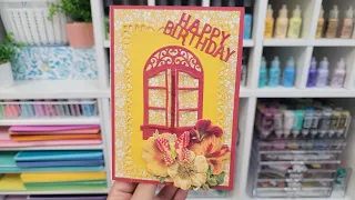 Crafting a Joyful 80th Birthday Card with Butterflies and Flowers! 🦋🌺