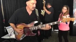 Bobby Vega using a Carol Kaye bass pick @ Sweetwater GearFest 2015