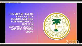 Regular City Council Meeting - February 23, 2021 at 6:00 P. M.