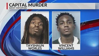 Two men arrested in West Memphis murder, third suspect wanted