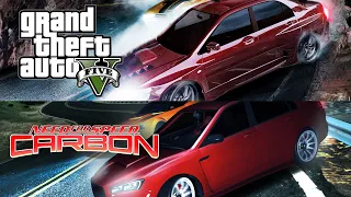 I remastered NFS Carbon intro in GTA 5, here is a side-by-side comparison to see how SIMLIAR it is!