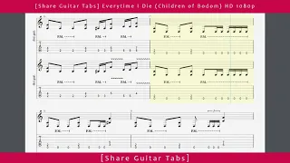 [Share Guitar Tabs] Everytime I Die (Children of Bodom) HD 1080p