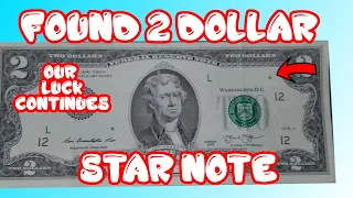 Rare 2 Dollar Bill Star Note Found - Searching Stack Of Bank Notes