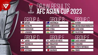 Draw Results AFC Asian Cup 2023 Group Stage