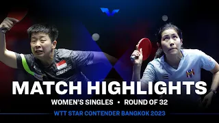 Zeng Jian vs Suthasini Sawettabut | WS R32 | WTT Star Contender Bangkok 2023