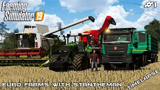 Harvest with 2 CLAAS Tucano 580's | Euro Farms with @StanTheMan_ | Farming Simulator 19 | Episode 1