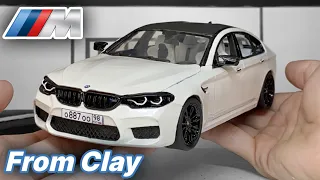 BMW M5 f90 building car from plasticine clay