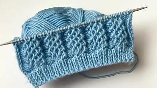 Pretty Knitting stitch pattern 🩵🩵for ladies cardigan 🩵🩵
