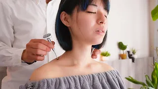 ASMR | Massage therapy using acupressure points - with acupressure and acupuncture tools