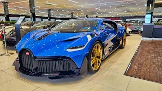 Bugatti DIVO Startup SOUND, Interior & Lamborghini Veneno, Pagani Huayra at VIP MOTORS DUBAI