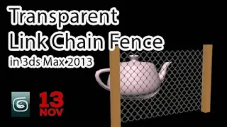 How to create a chain link fence with transparent texture in 3ds Max