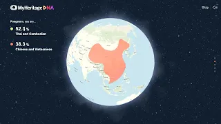 MyHeritage DNA  Ethnicity Estimate - I am from Northeast Thailand.