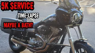 Harley Dyna 5K Service Time Lapse