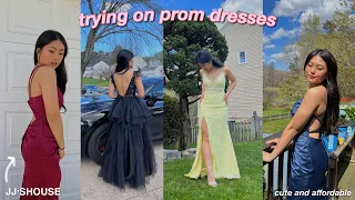 trying on PROM DRESSES ♡// cute and affordable *JJ'SHOUSE*