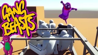 Gang Beasts - Barney Can Fly!!! [Developer Mode]