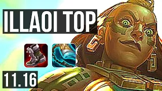 ILLAOI vs VAYNE (TOP) | Rank 4 Illaoi, 3/0/2, 500+ games, 1.0M mastery | KR Master | v11.16