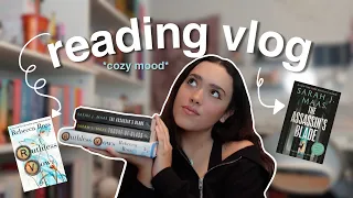 reading vlog 🎧📖🤍 *cozy mood* | starting throne of glass & reading ruthless vows (spoiler free)