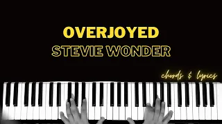 Overjoyed - Stevie Wonder | Piano Cover Accompaniment Backing Track Karaoke Chords Tutorial