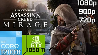 Assassin's Creed Mirage on GTX 1050 ti | 1080p, 900p, 720p - Low, Medium, High Settings | i3 12100F